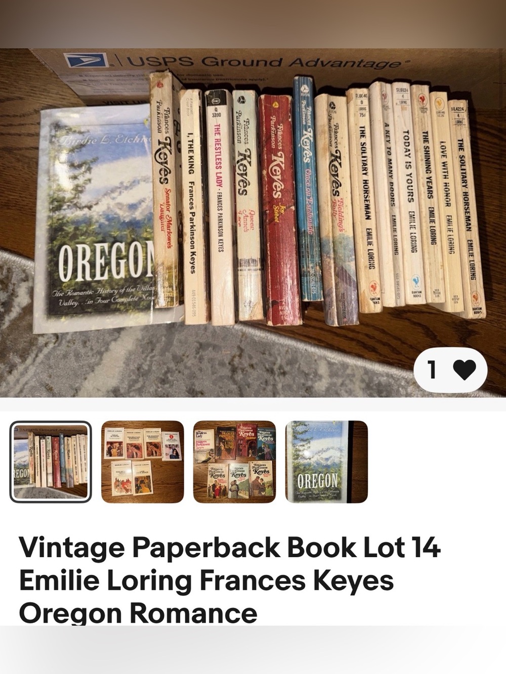 Emilie Loring & Frances Keyes Vintage Paperback Book Lot - Mixed Cream, Tan, Red